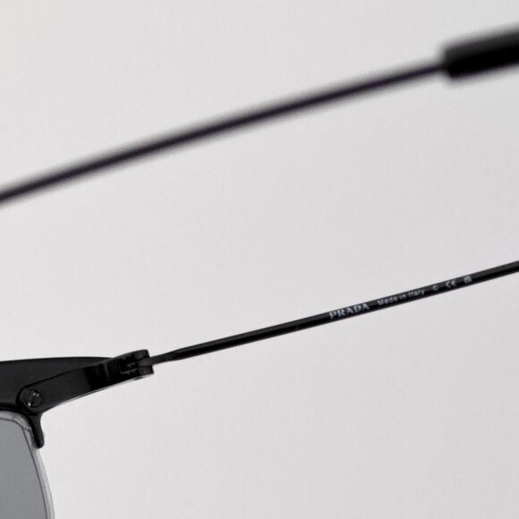 Prada PRB50S Rectangle Sunglasses – Black Frame Grey Lenses | Model 1AB3C2 main image 5